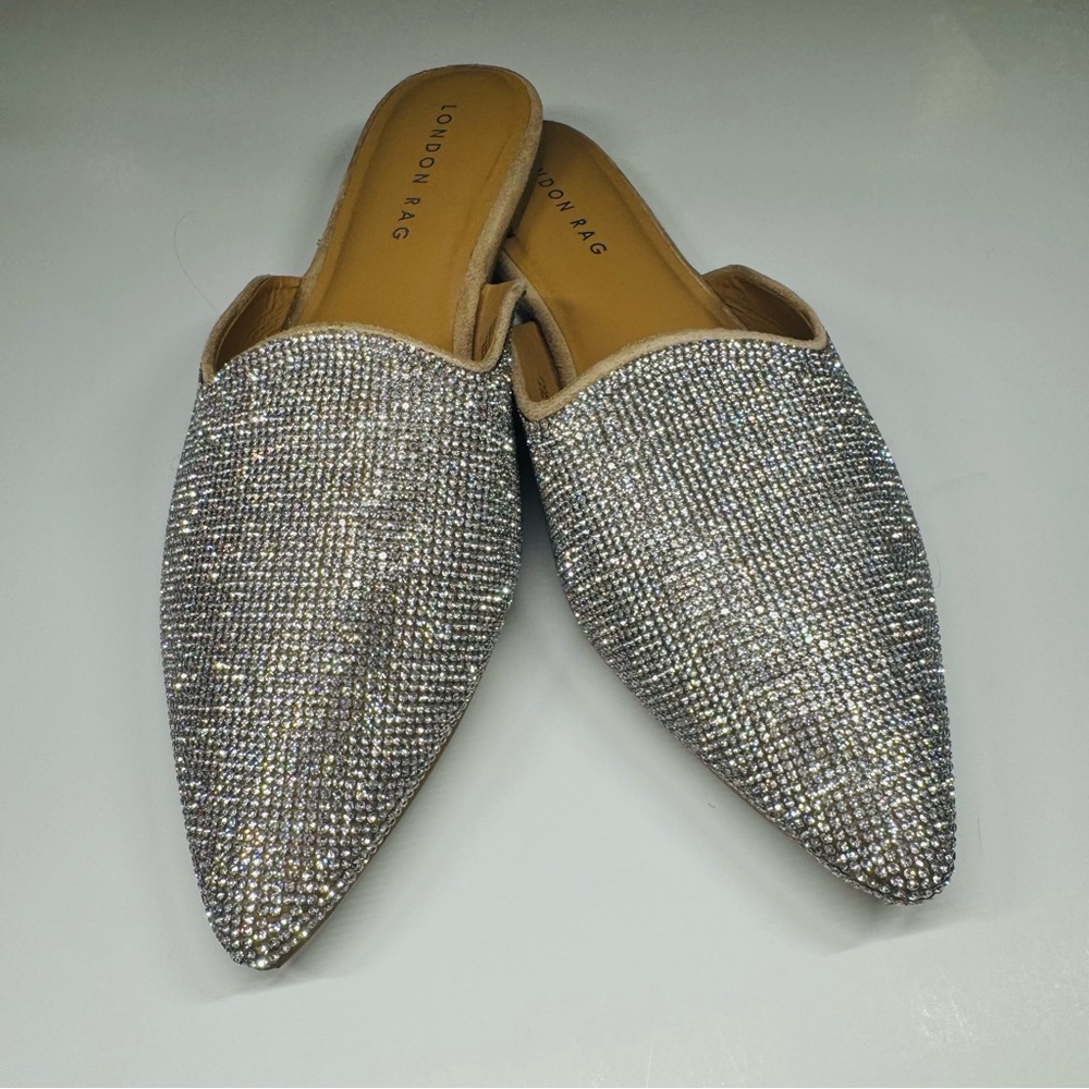 London Rag Glitz Mule Flat - Picture 3 of 3